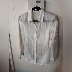 Western Fringe Shirt Sz Small